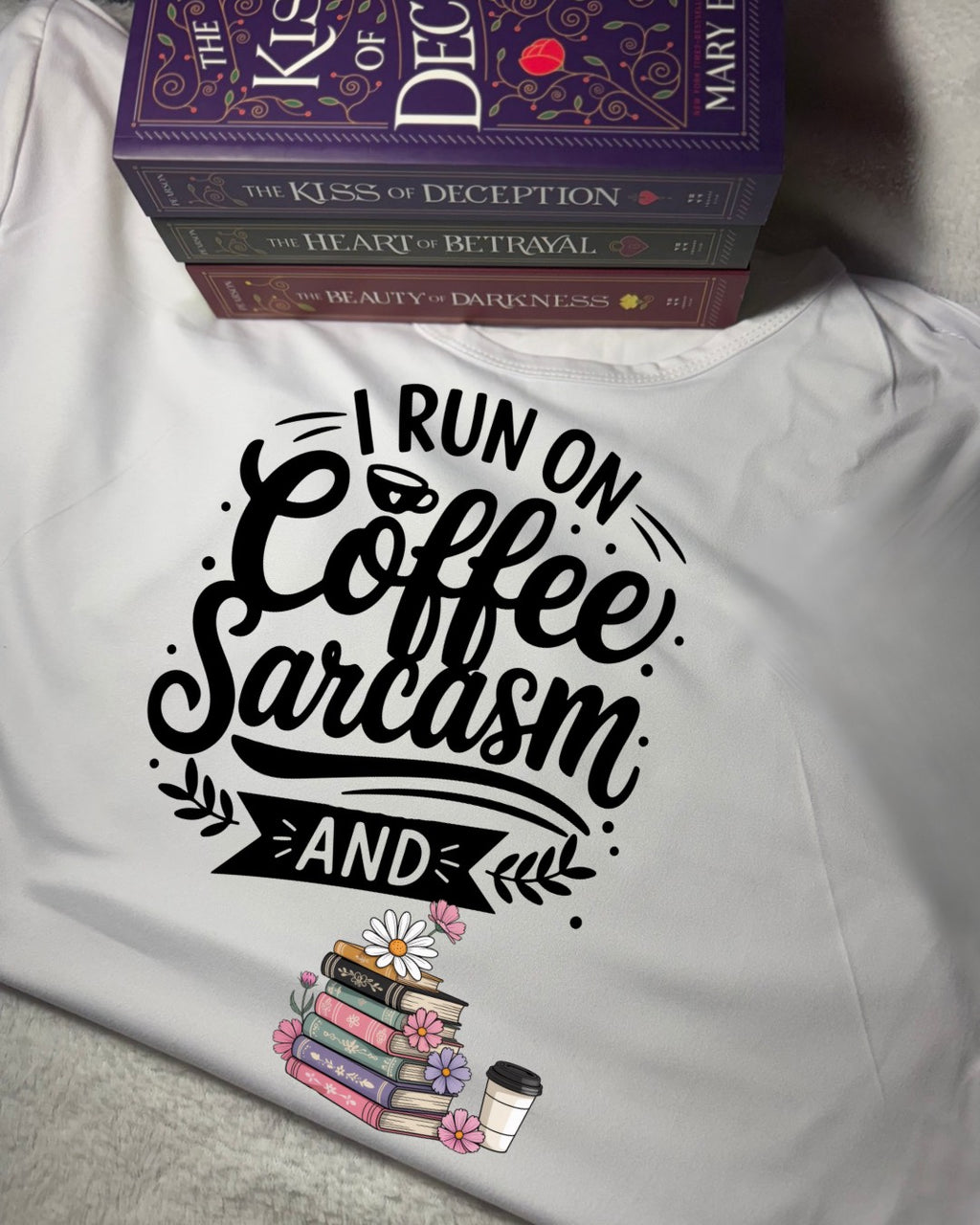 Women Short Sleeve - T Shirt - Original - I Run on Coffee
