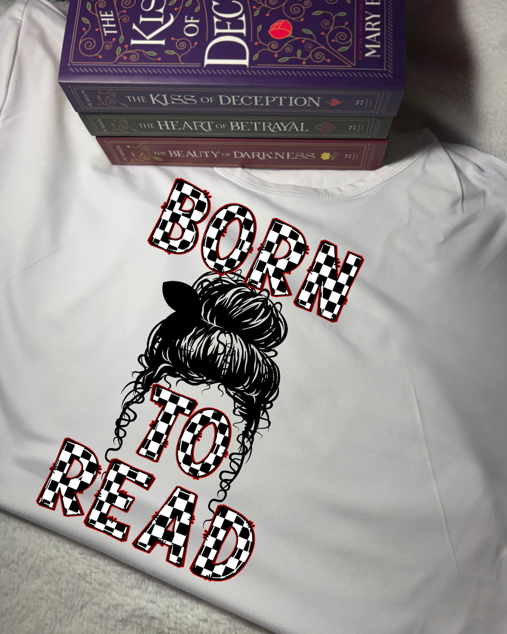 Women Short Sleeve - T Shirt - Original - Born to Read