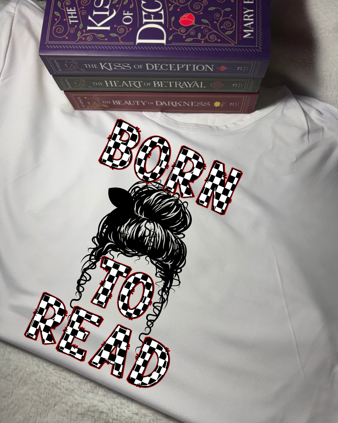 Women Short Sleeve - T Shirt - Original - Born to Read